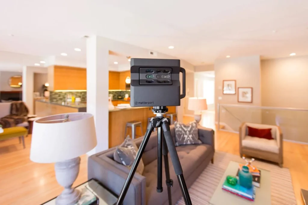 Caméra Matterport utilisée par Provence Scan 3D pour une captation 3D de haute qualité en intérieur
