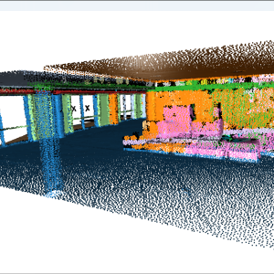 Nuage de points 3D en fichier E57 généré à partir d’un scan Matterport