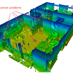 Exemple de fichier E57 avec nuage de points 3D issu d’un scan 3D bâtiment Matterport