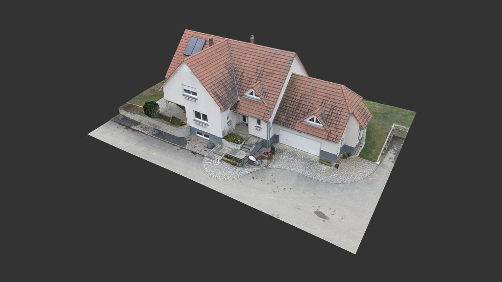 Prestations drone pour immobilier : modélisation 3D photogrammétrique d'une maison réalisée par Provence Scan 3D